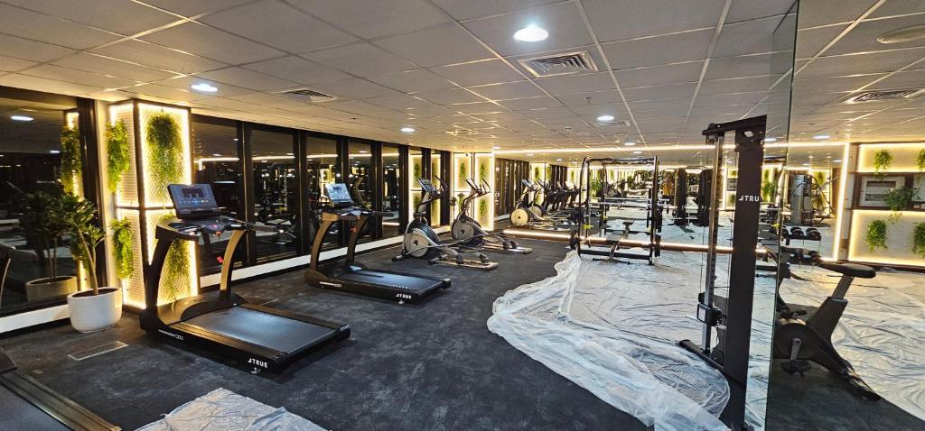 Fitness centrum a/nebo fitness zařízení v ubytování Chic studio W10