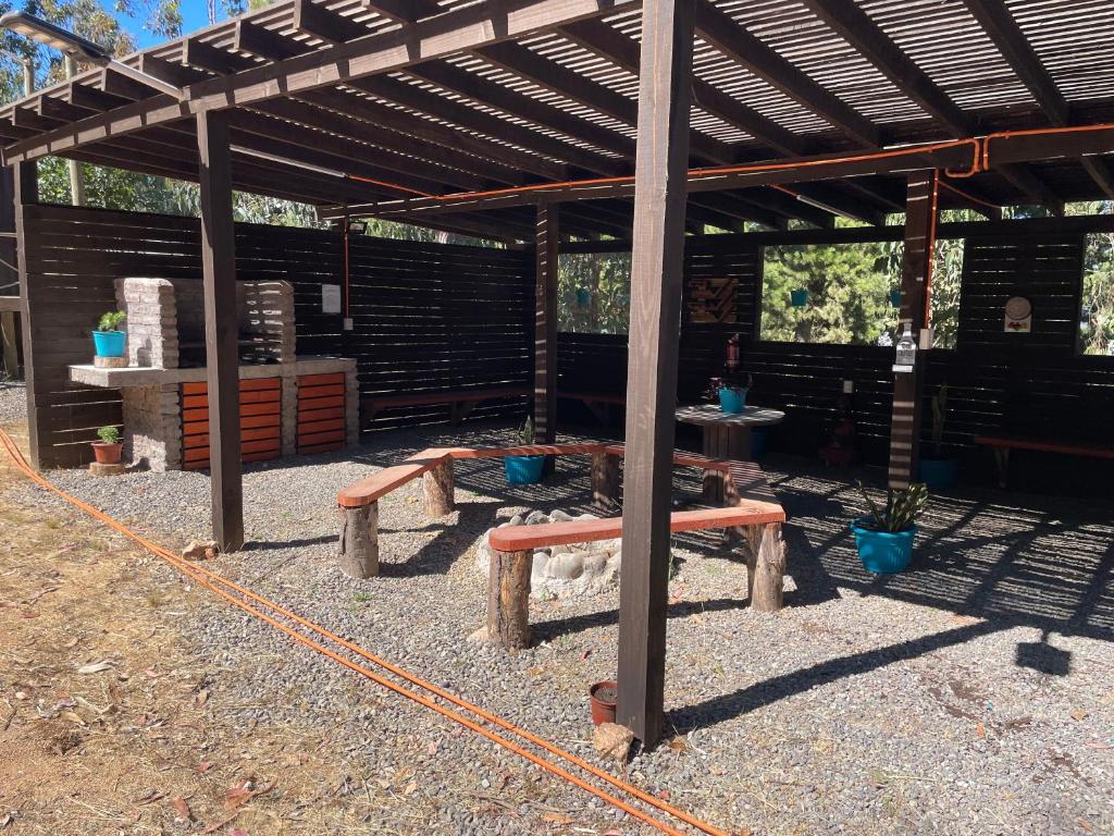 Patio nebo venkovní prostory v ubytování Glamping Eluney Bucalemu