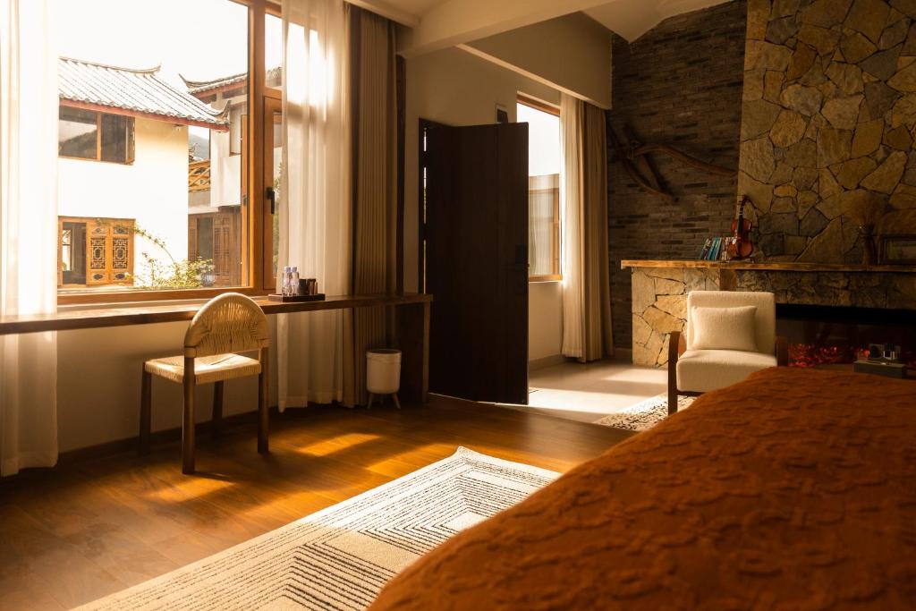 Postel nebo postele na pokoji v ubytování One Zen Lodge Snowy Haven