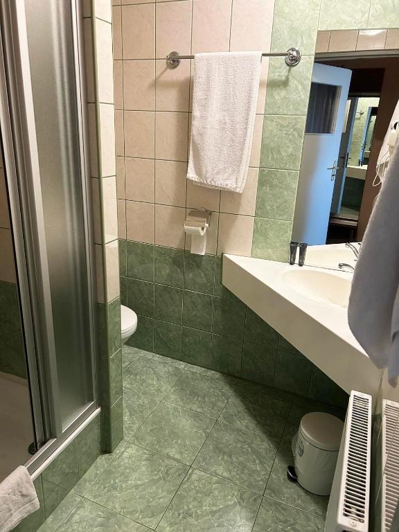 Koupelna v ubytování Hotel TIREST