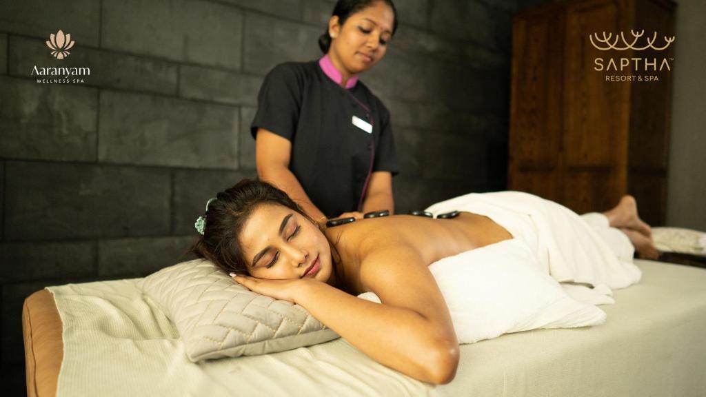 Lázně a/nebo wellness v ubytování Saptha Resort and Spa