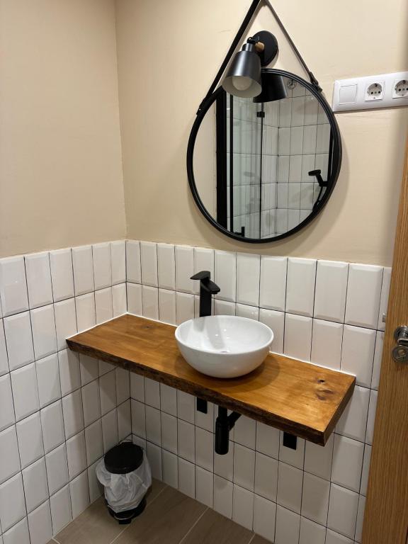 Koupelna v ubytování Hosteria Tajahierro