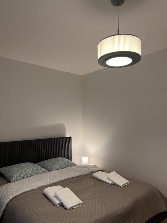 Postel nebo postele na pokoji v ubytování Spacious and modern loft with Balneo space