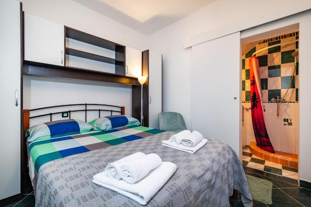 Łóżko lub łóżka w pokoju w obiekcie Villa Didov dvor ZadarVillas