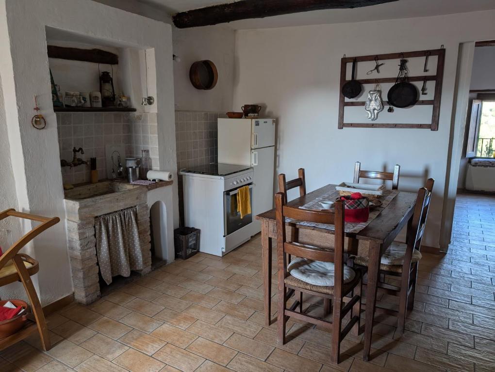 Kuchyň nebo kuchyňský kout v ubytování Cuore del Castello