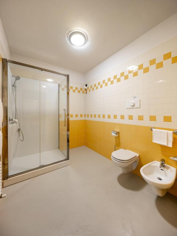 Koupelna v ubytování Hotel Motel Sporting