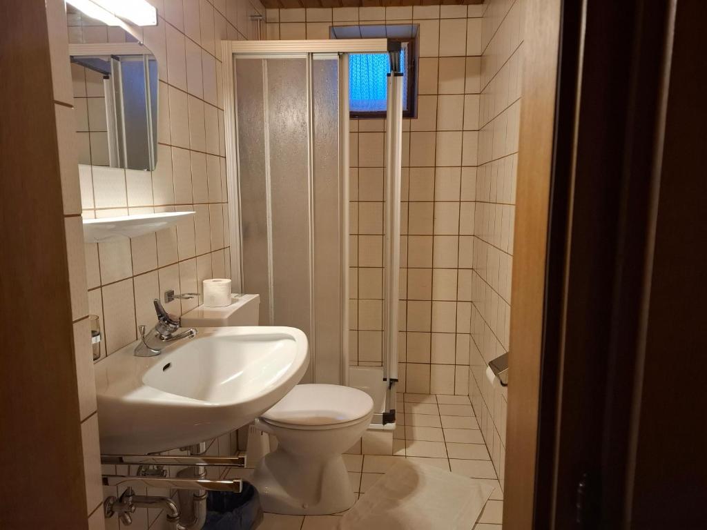 Koupelna v ubytování Haus Fichtenblick