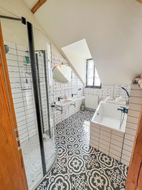 Koupelna v ubytování Apartmán Delux - Pihel
