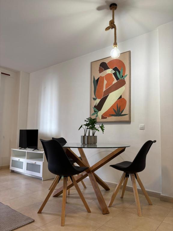 TV a/nebo společenská místnost v ubytování Increíble apartamento en pleno centro de Arrecife con parking privado