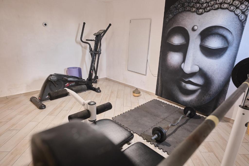 Fitness centrum a/nebo fitness zařízení v ubytování Hisa na Zlatem polju