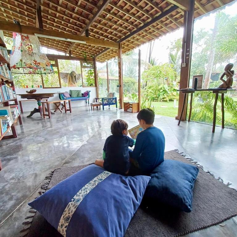 Uma área de estar em Pousada Vila do Patacho