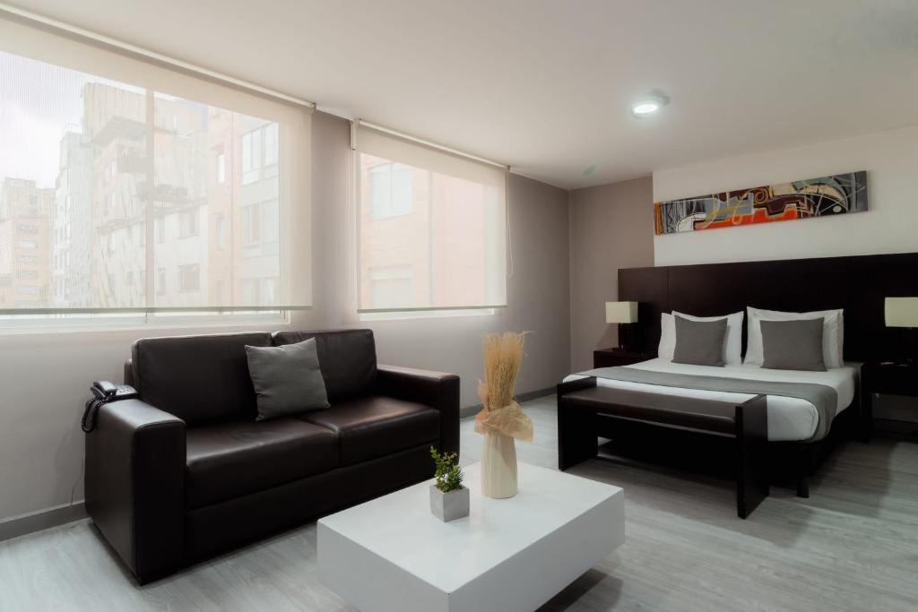 Posezení v ubytování Hemma Bogotá Chapinero Premium Suites Hotel