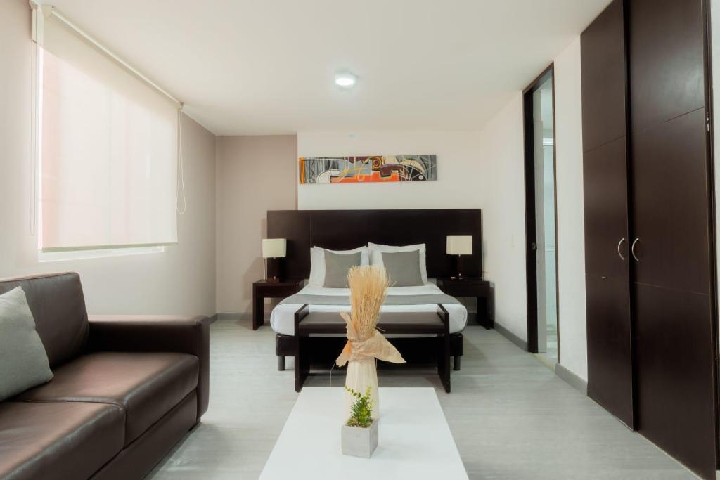 Posezení v ubytování Hemma Bogotá Chapinero Premium Suites Hotel