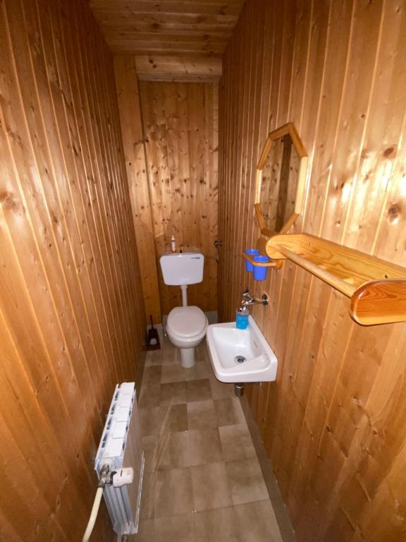 Koupelna v ubytování Počitniško stanovanje ZALAR