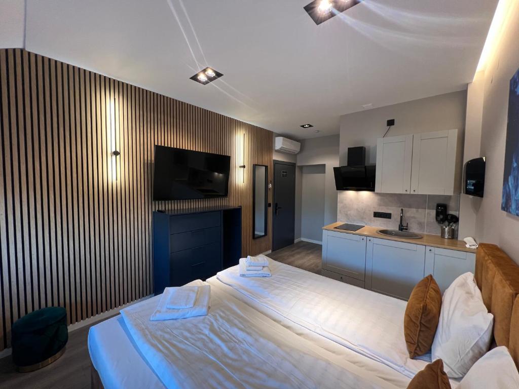 Postel nebo postele na pokoji v ubytování Comfort Hostel Klaipeda