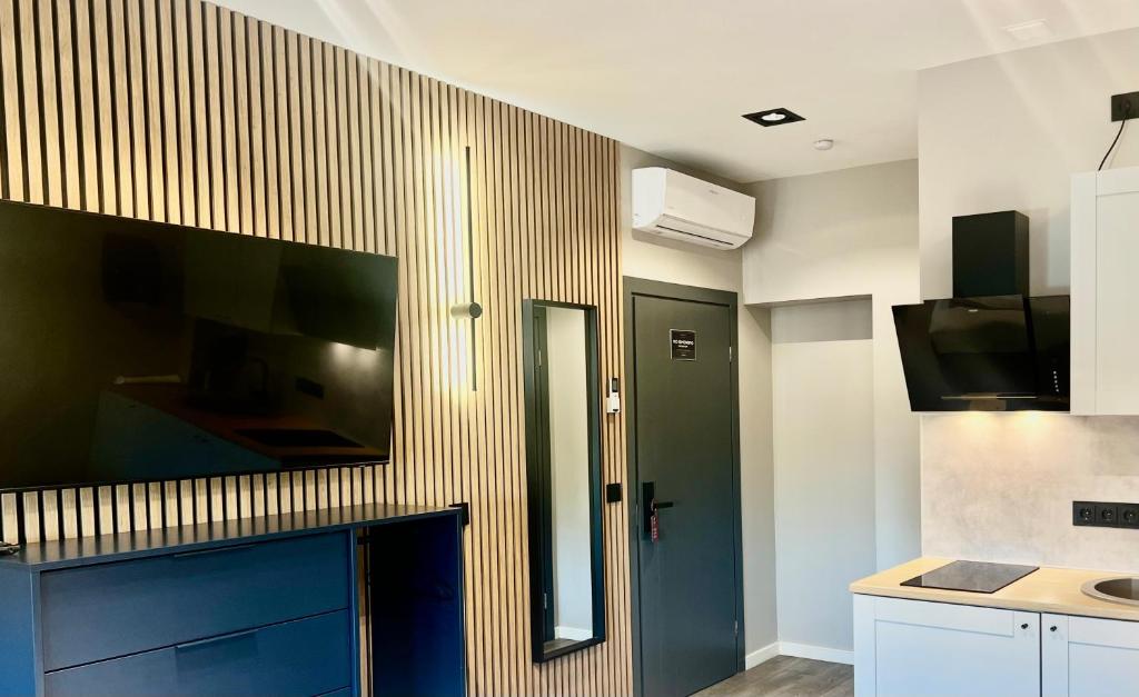 Kuchyň nebo kuchyňský kout v ubytování Comfort Hostel Klaipeda