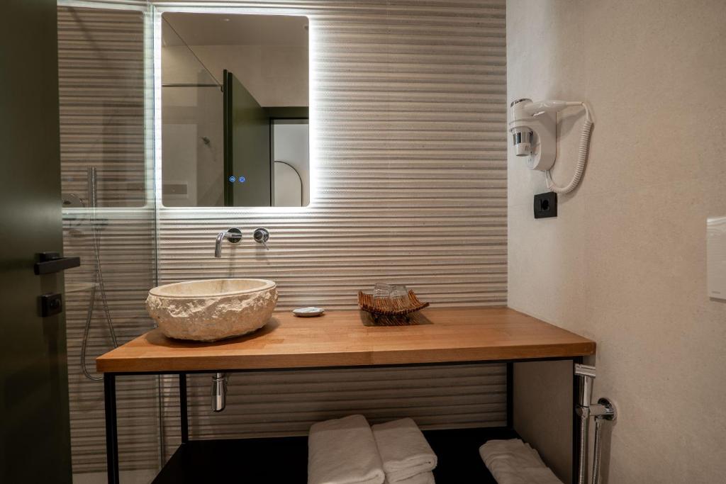Koupelna v ubytování Kamara Rooms