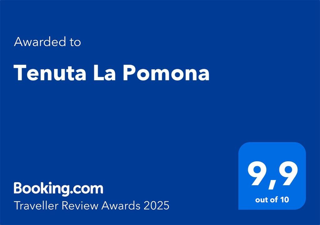 Certifikát, hodnocení, plakát nebo jiný dokument vystavený v ubytování Tenuta La Pomona