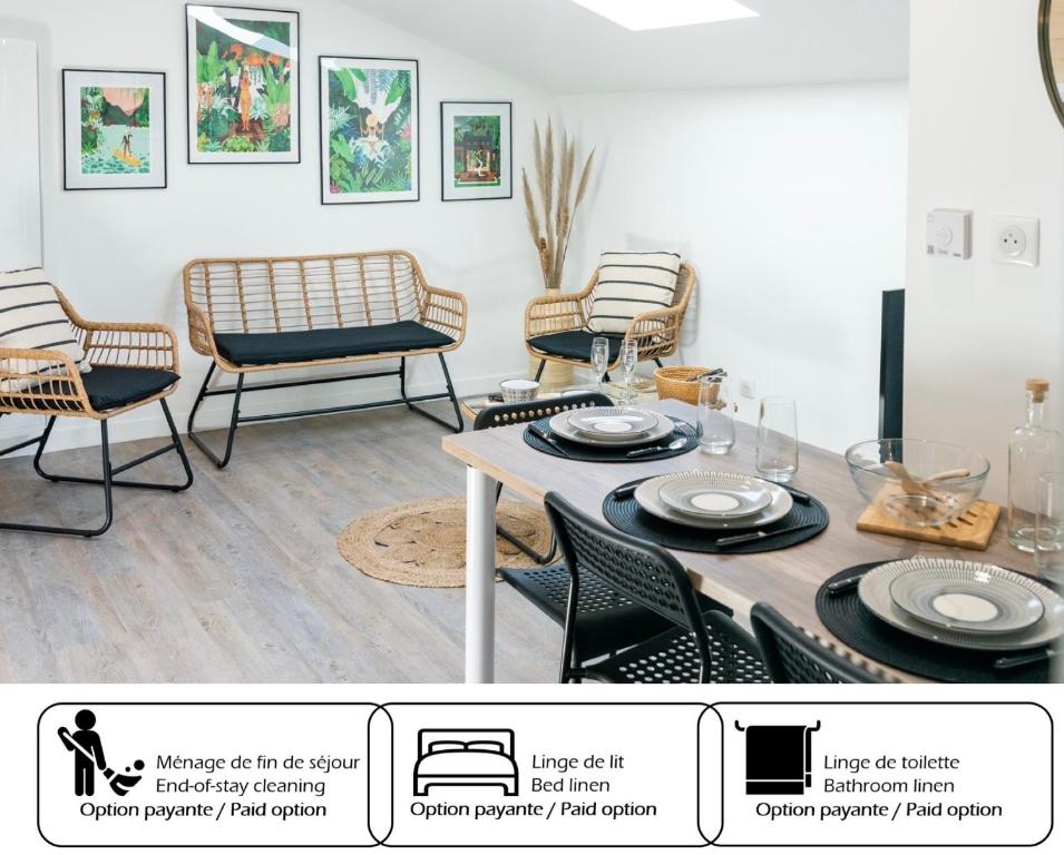 Posedenie v ubytovaní Saint-Gilles-Croix-de-Vie, Charmant appartement 4pers 'O MERCADO'