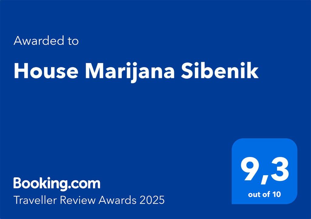 Certifikát, hodnocení, plakát nebo jiný dokument vystavený v ubytování House Marijana Sibenik