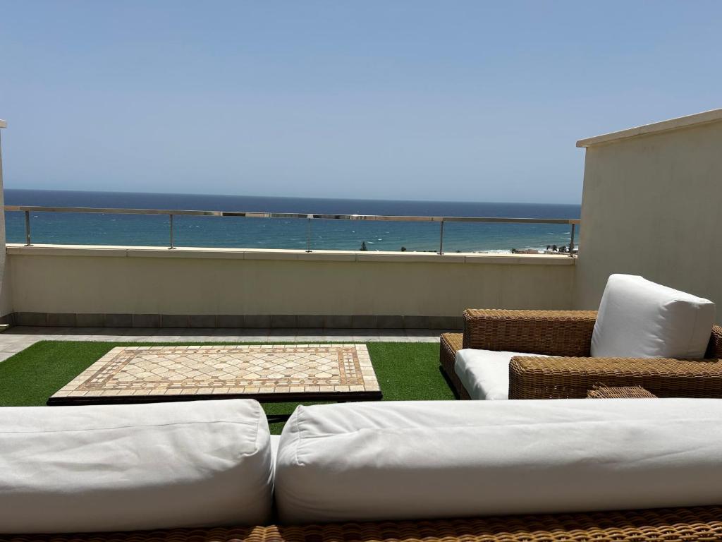 En generel havudsigt eller havudsigten taget fra lejligheden