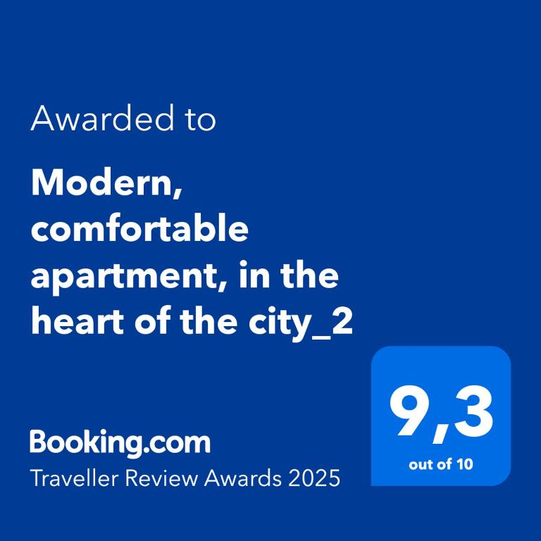 Certifikát, ocenenie alebo iný dokument vystavený v ubytovaní Modern, comfortable apartment, in the heart of the city_2