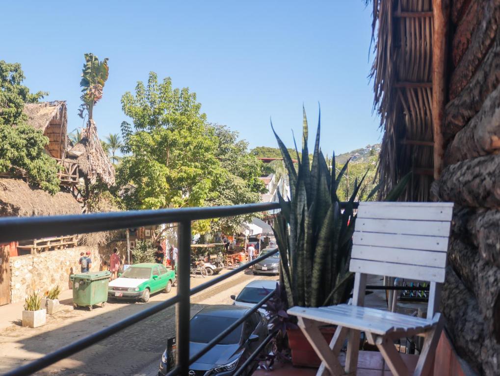 Balkón nebo terasa v ubytování La Redonda Sayulita Hostal