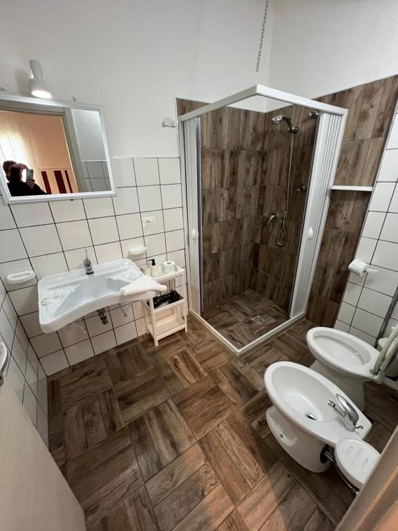 Koupelna v ubytování Cozzo Spadaro B&B