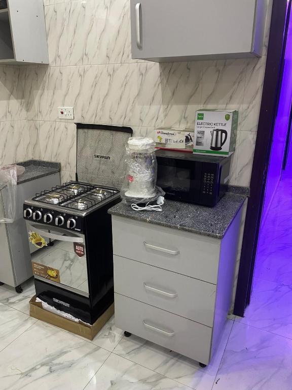 Kuchyň nebo kuchyňský kout v ubytování Home for elite