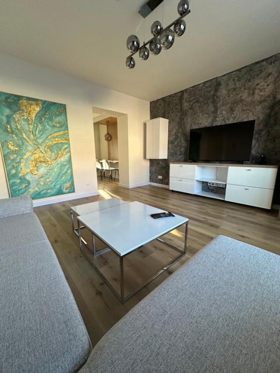 Posezení v ubytování 2 izbový moderný byt centrum