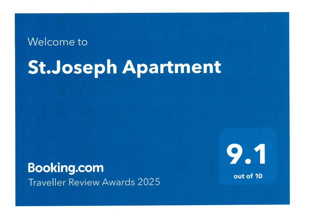 Certifikát, hodnocení, plakát nebo jiný dokument vystavený v ubytování St.Joseph Apartment