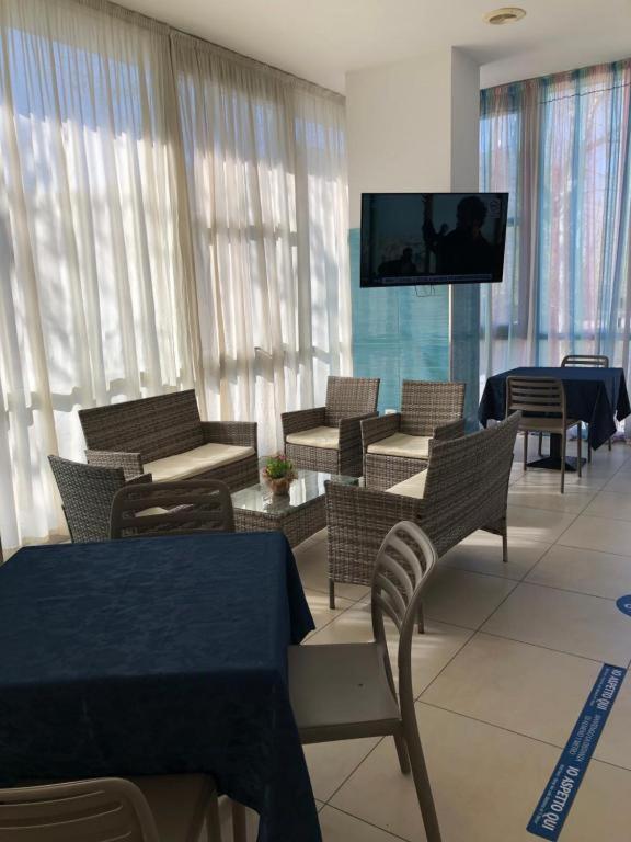 TV a/nebo společenská místnost v ubytování Hotel Napoleon