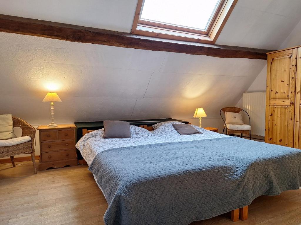 Postel nebo postele na pokoji v ubytování Au Gré des Vents - Gîtes et Chambres d'hôtes