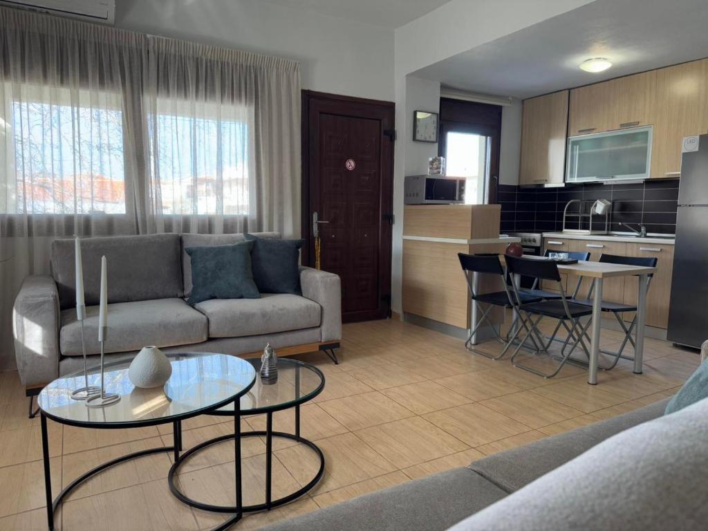 Η κουζίνα ή μικρή κουζίνα στο Beach House Nea Roda Chalkidiki