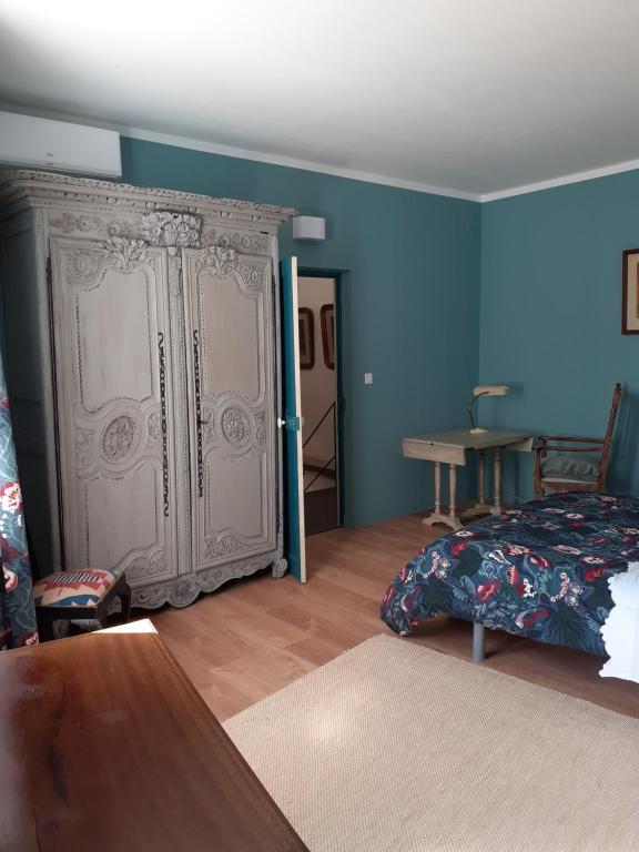 Posteľ alebo postele v izbe v ubytovaní Les Grés Logis de Charme
