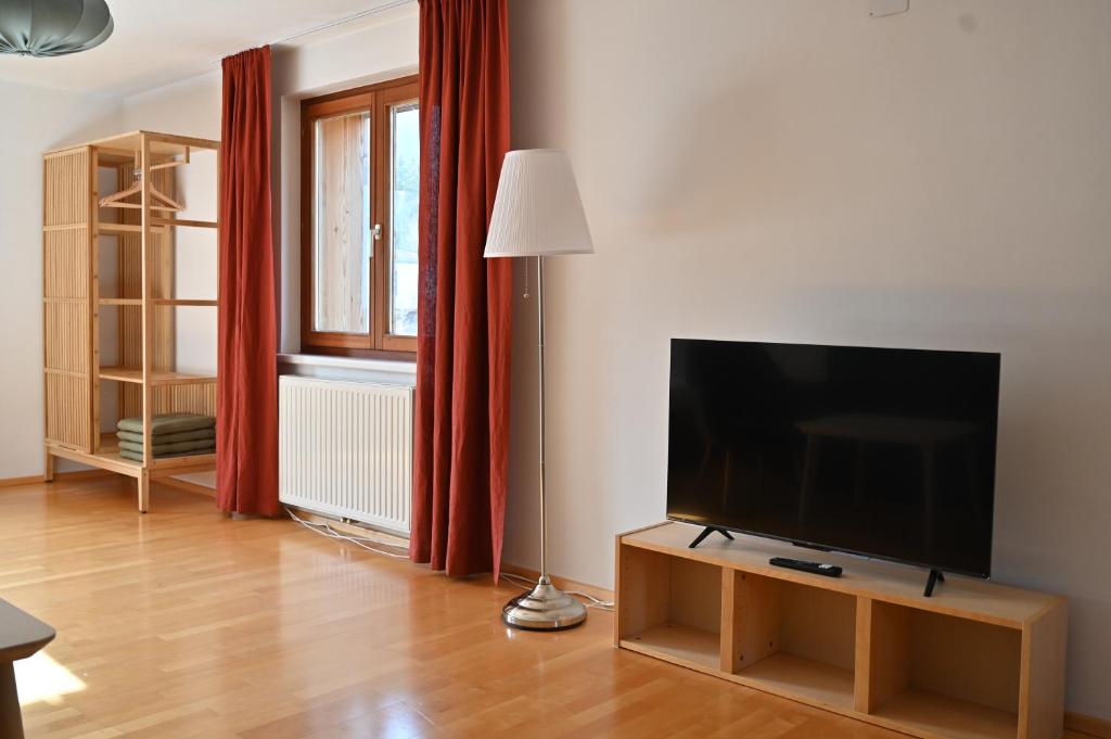 TV a/nebo společenská místnost v ubytování Ferienwohnung Allmein Top 2