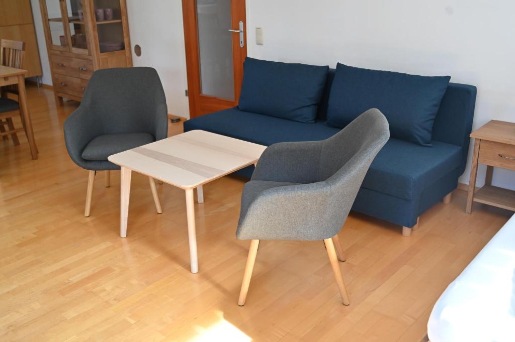 Posezení v ubytování Ferienwohnung Allmein Top 2