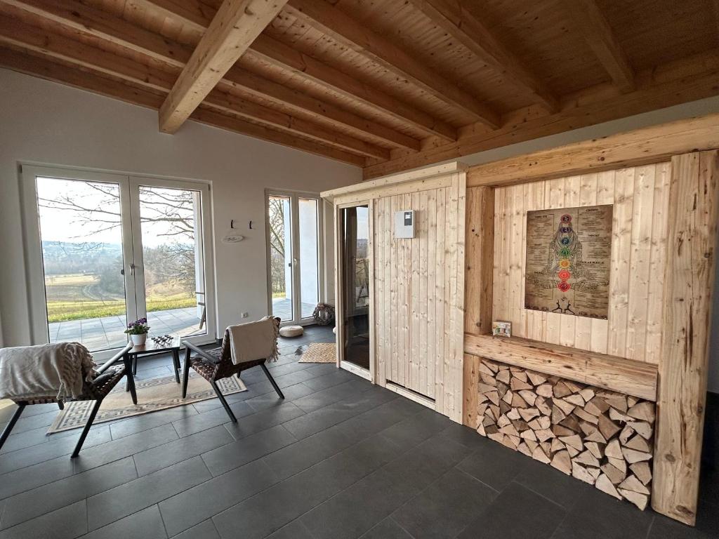 Posezení v ubytování 23 Mattenham - Ruhe und Erholung in Alleinlage, Sauna