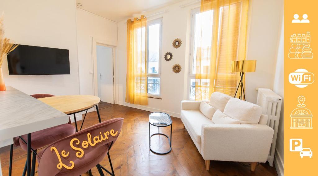 Photo de la galerie de l'établissement Le Solaire - Somptueux T2 à 2 pas du centre, à Évreux