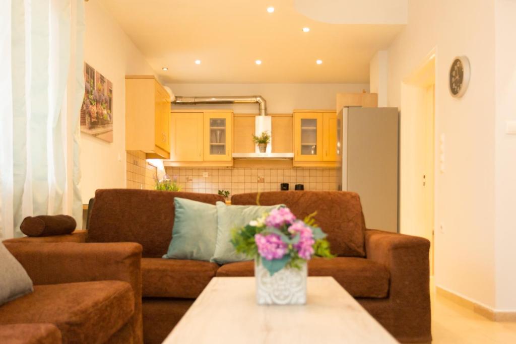 Posezení v ubytování Eleni Apartments