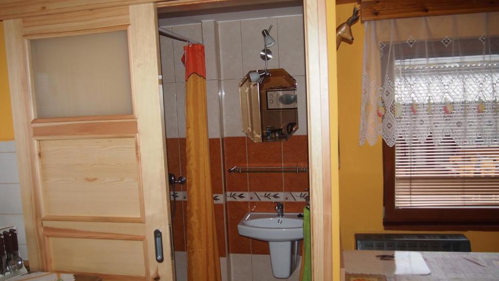Koupelna v ubytování Chata u Jozefa