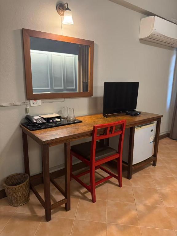 TV a/nebo společenská místnost v ubytování Sun Hotel