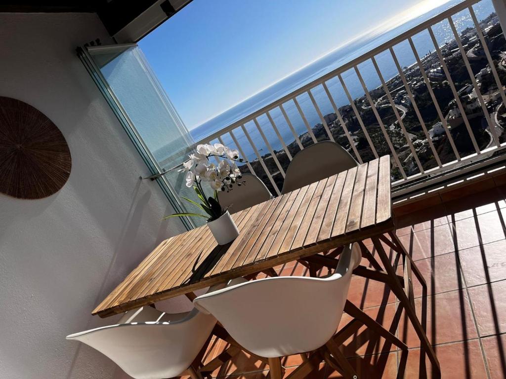Balkón nebo terasa v ubytování Torrox costa sea view