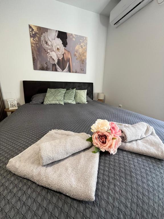 Postel nebo postele na pokoji v ubytování Vlasic Apartmani HANA