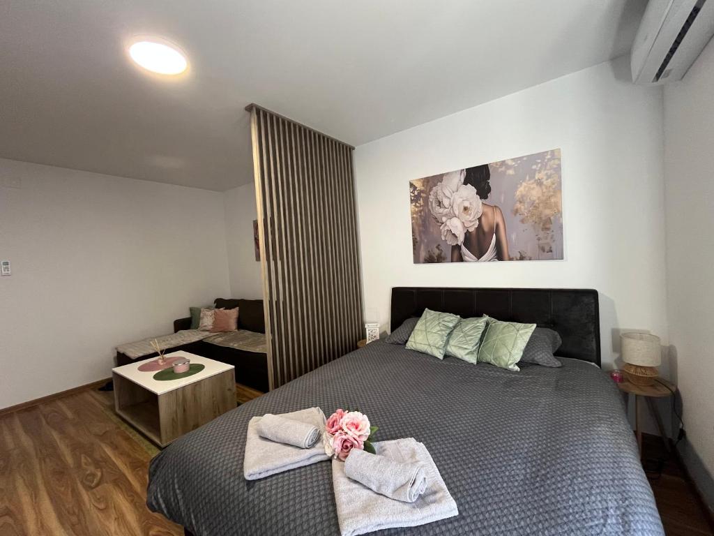 Postel nebo postele na pokoji v ubytování Vlasic Apartmani HANA