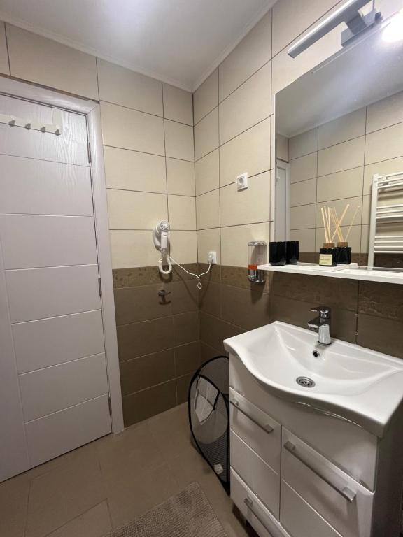 Koupelna v ubytování Vlasic Apartmani HANA