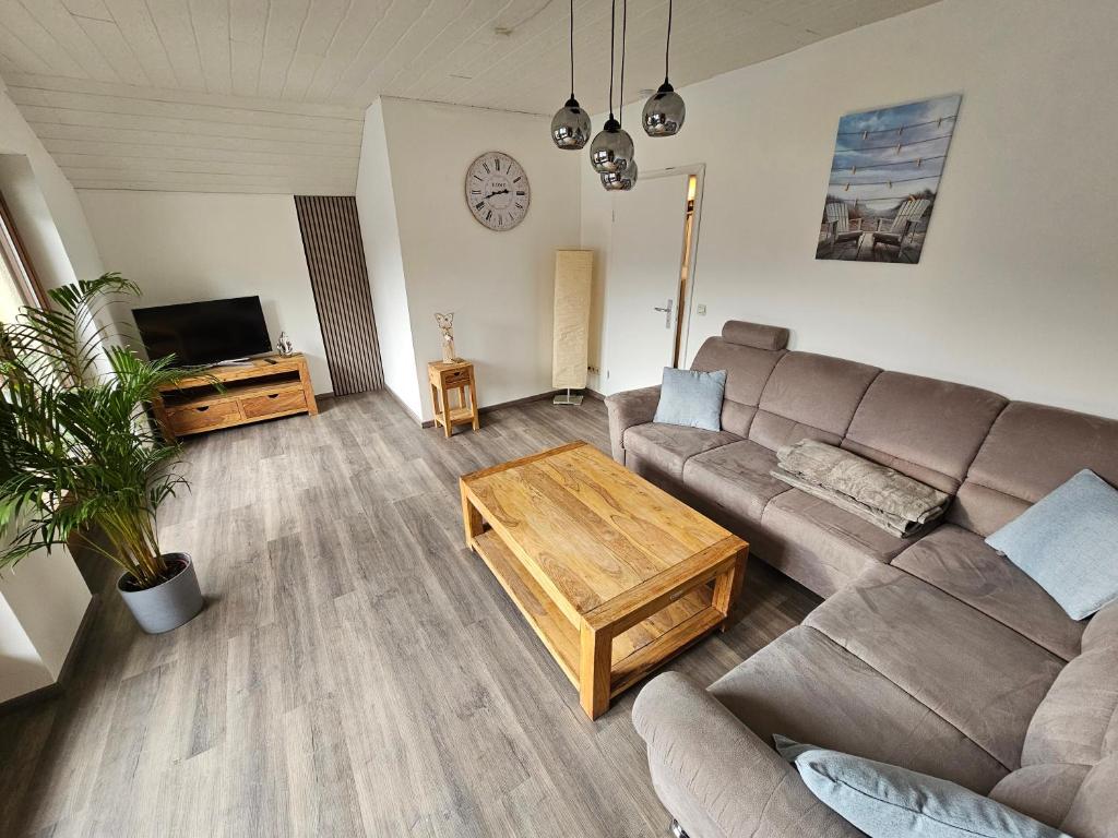 Posezení v ubytování Ferienwohnung am Heuberg