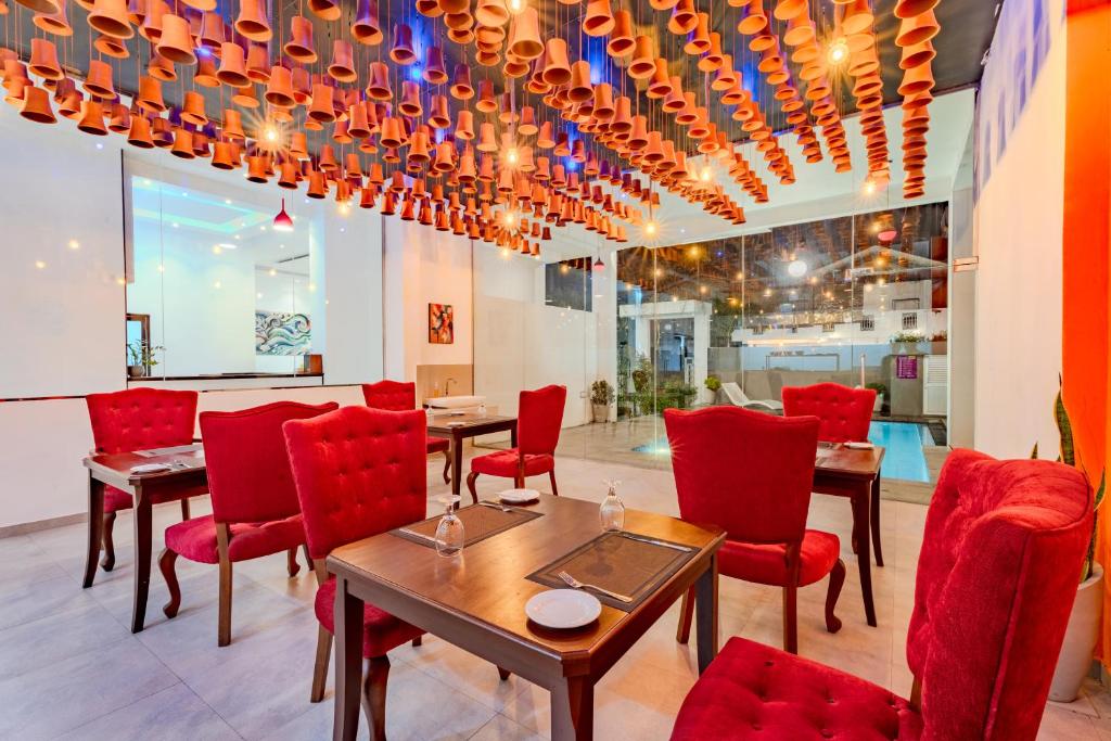 Posezení v ubytování Mzion Hotel Weligama