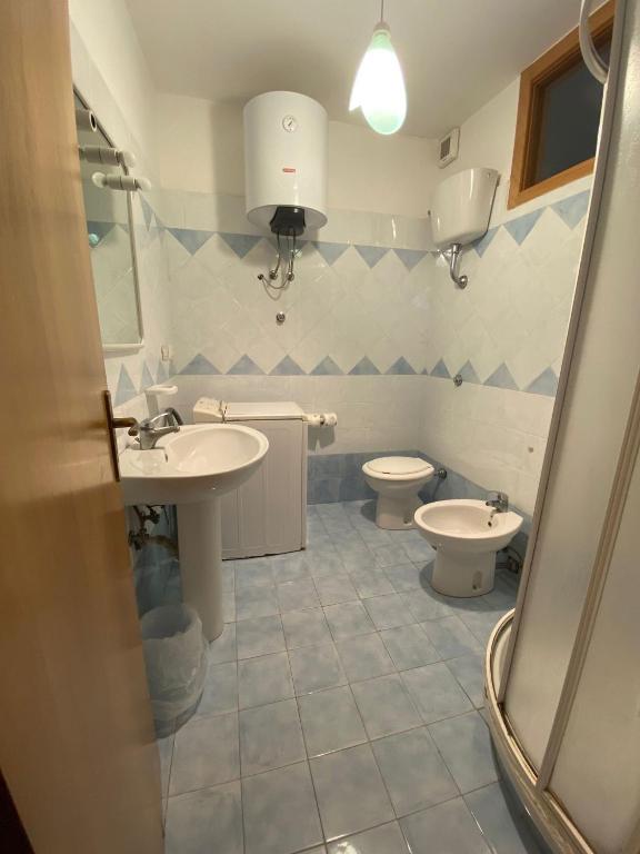 Koupelna v ubytování Residence Punta Cilento