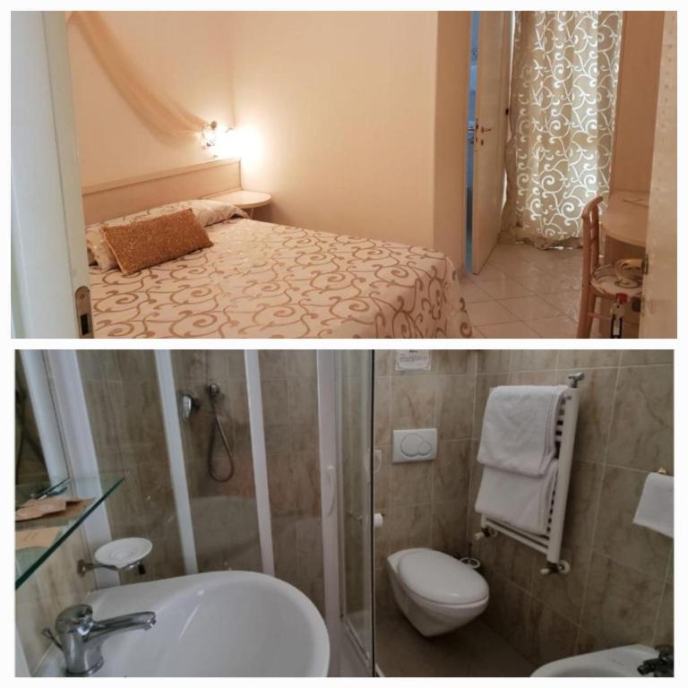 Koupelna v ubytování Hotel Azzurra